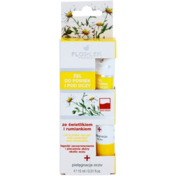 FlosLek Pharma Eye Care Gel pentru  jurul ochilor cu un luminator și mușețel - imagine 3